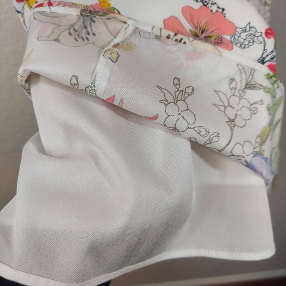 NWOT Parker New York Sangria Cold Shoulder Floral Ruffle Dress  S - Picture 7 of 16